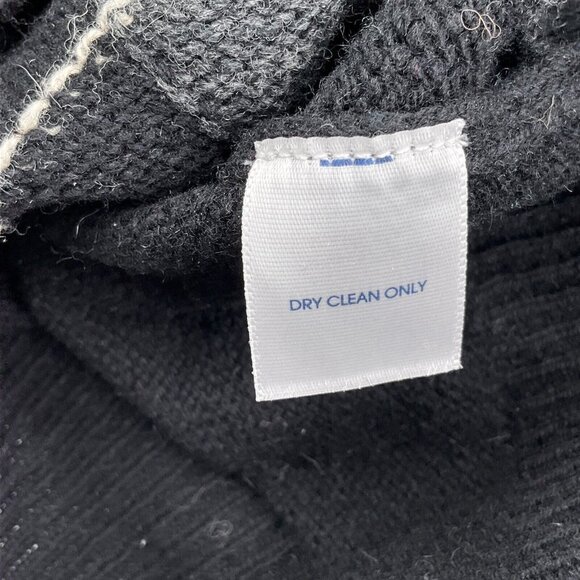 Club Room Sweater Mens XLarge Black Gray Argyle Lambswool Relaxed Classic Preppy - Picture 10 of 11